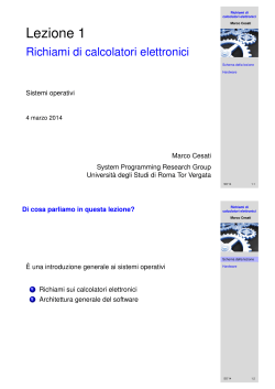 p2 - Sistemi Operativi - Università degli Studi di Roma Tor Vergata