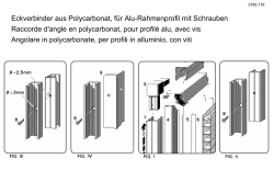 Eckverbinder aus Polycarbonat, f&uuml;r Alu