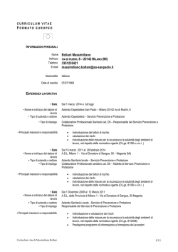 Curriculum Vitae - Azienda Ospedaliera San Paolo