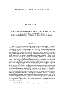 (2), 2014, pp. 193-244 CENSIMENTO DEGLI AMBIENTI LENTICI E