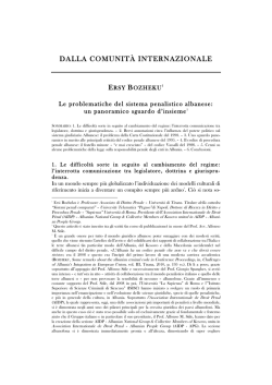 E. Bozheku, Le problematiche del sistema