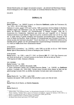 DORIA (I, II) - Wandruszka Genealogie