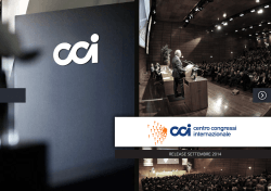 RELEASE SETTEMBRE 2014 - CCI Centro Congressi Internazionale
