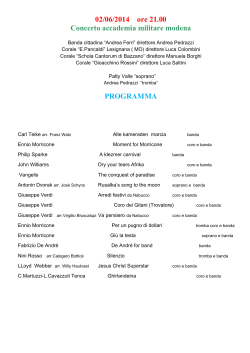 02/06/2014 ore 21.00 Concerto accademia militare modena