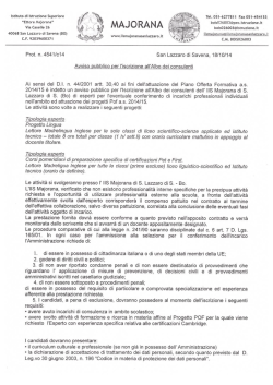 Lettore madrelingua per offerta aggiuntiva curricolare e corsi di