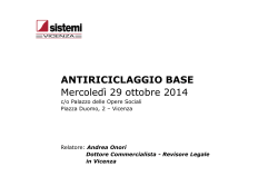 29.10.2014 - ANTIRICICLAGGIO BASE
