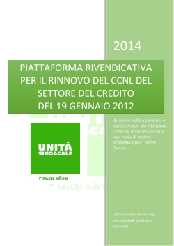 Piattaforma Unisin Ccnl 2014