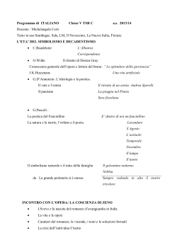 Programma di ITALIANO Classe V TSR C a.s. 2013/14