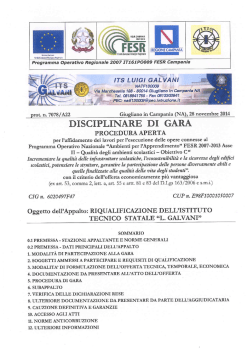 DISCIPLINARE DI GARA