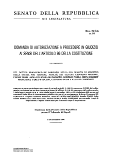 DOC. IV-bis, N. 10 - Senato della Repubblica
