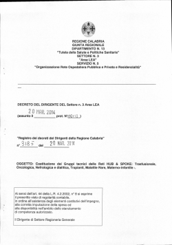 Decreto n.3185 del 20.03.2014