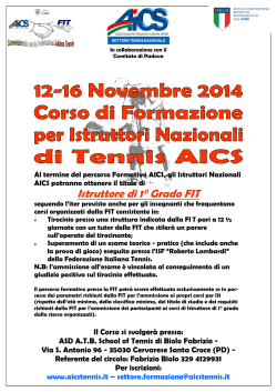 Locandina Corso AICS Padova 11-2014