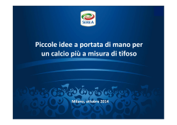 Diapositiva 1 - Osservatorio Nazionale sulle Manifestazioni Sportive