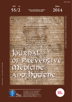 JPMH 2 2014 - Journal of Preventive Medicine and Hygiene
