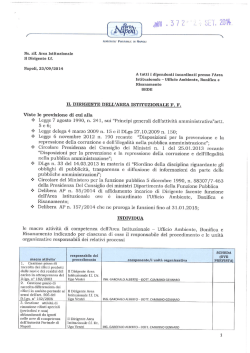Individuazione macro attivit&agrave; UFFICIO AMBIENTE