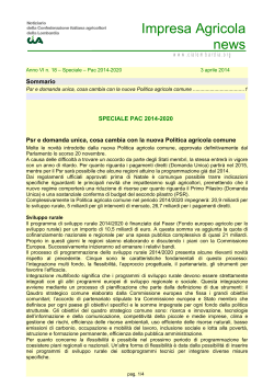 n. 18 del 3 aprile 2014 - Confederazione Italiana Agricoltori della