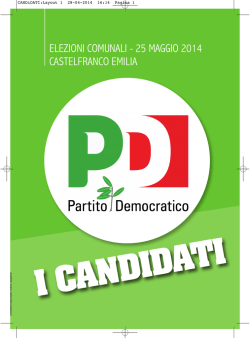 CANDiDATI:Layout 1 - PD Castelfranco Emilia