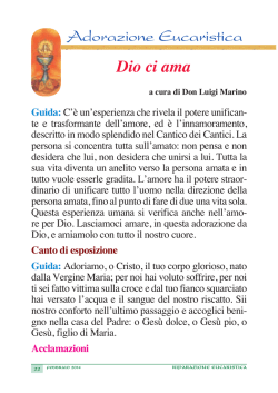 Adorazione Eucaristica Dio ci ama