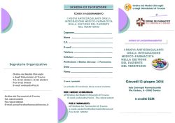 Scarica allegato - Ordine dei Farmacisti della Provincia di Treviso