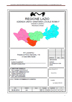 doc. 01 elenco tavole progetto esecutivo