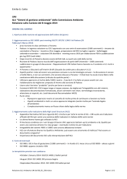 Relazione 08 Maggio 2014