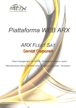 Piattaforma WEB ARX - Antifurto Satellitari