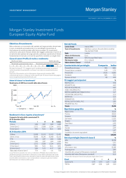 Morgan Stanley Investment Funds European Equity Alpha Fund