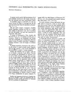 Contributi alla problematica sul tempio etrusco-italico