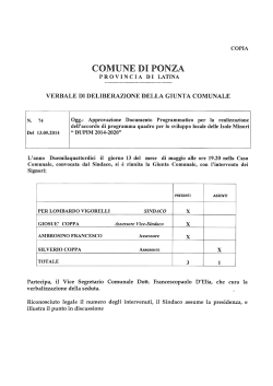 Deliberazione della Giunta Comunale n. 74.14