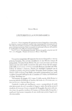 I FUTURISTI E LA FOTODINAMICA