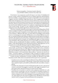 T3 - Ticontre. Teoria Testo Traduzione