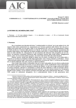 Rivista N&deg;: 2/2014 II SEMINARIO A.I.C. &ndash; &ldquo;I