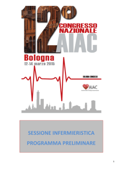 sessione infermieristica programma preliminare
