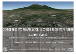 GRANDE PROGETTO POMPEI: LAVORI IN CORSO E