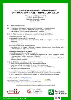 efficienza energetica e sostenibilit&agrave; in edilizia