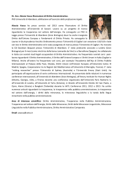 D.r. Alessia Vacca - Università degli Studi di Sassari