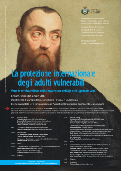 La protezione internazionale degli adulti vulnerabili
