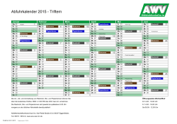 Abfuhrkalender 2015 - Triftern - Abfallwirtschaftsverband Isar-Inn