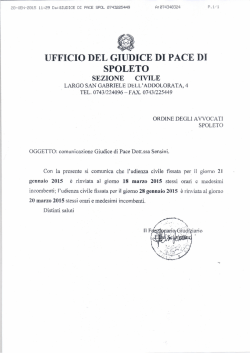 dr.ssa Sensini 21-28/01/2015 - Ordine degli Avvocati di Spoleto