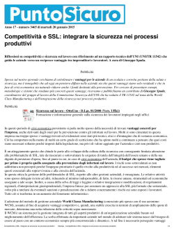 Competitività e SSL: integrare la sicurezza nei