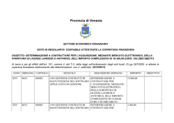 In base alla considerazione degli elementi al momento disponibili