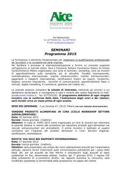 programma seminari 2015 - Unione del Commercio di Milano