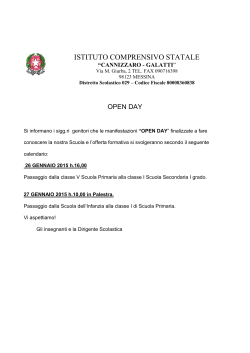 OPEN DAY - Istituto Cannizzaro Galatti