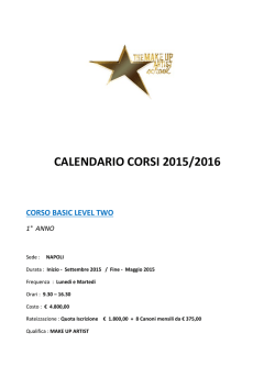 Scarica il calendario corsi