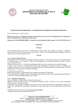 Dipartimento di Scienze della Vita e Biologia dei Sistemi