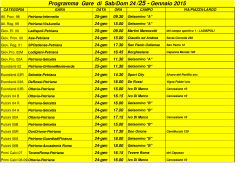 Programma Gare Settimanale