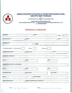 iscriviti - ASSOCIAZIONE DONATORI SANGUE bnl