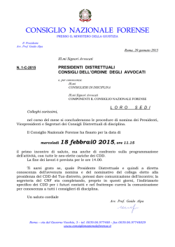 Circ. 1-C-2015 - Consiglio Nazionale Forense