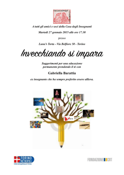 Invecchiando si impara - La Casa degli Insegnanti