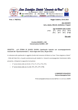 Prot. n. 748/C41a Reggio Calabria, 23.01.2015 Alle DOCENTI Iaria